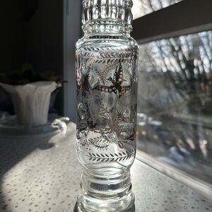 Elegant Vintage 1960’s Glass Apothecary Jar George Briard “Birds of Paradise”